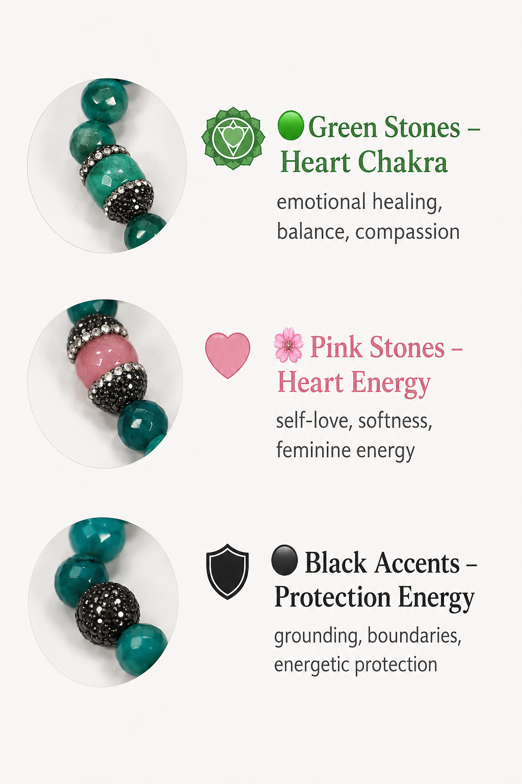 Green Heart Chakra Necklace, Turquoise Agate Beaded Necklace, Pink Gemstone Statement Necklace, Healing Crystal Jewelry, Handmade Boho Necklace
