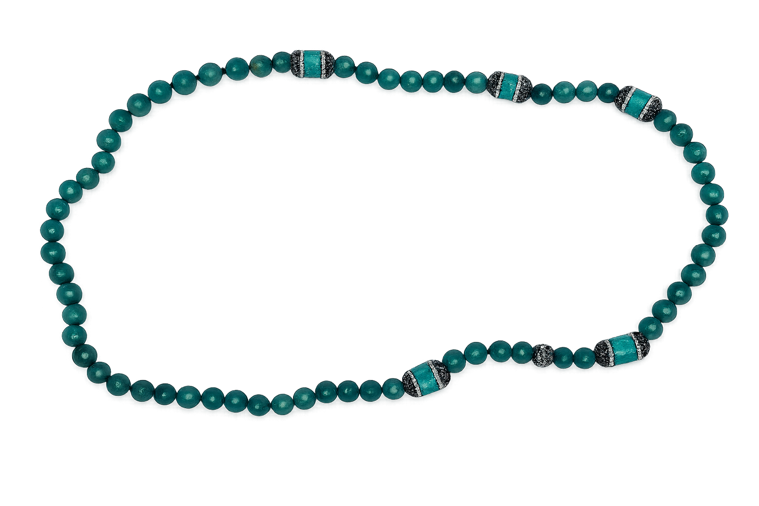 Green Heart Chakra Necklace, Turquoise Agate Beaded Necklace, Pink Gemstone Statement Necklace, Healing Crystal Jewelry, Handmade Boho Necklace