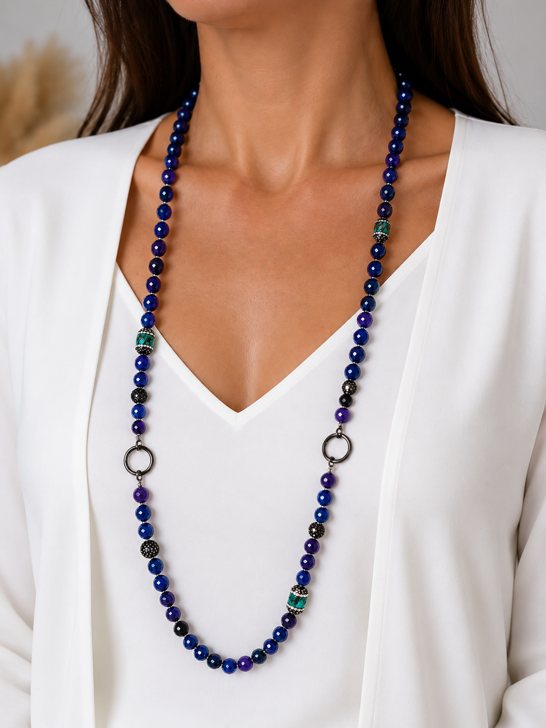 Third Eye Protection Necklace | Purple Chakra Spiritual Necklace