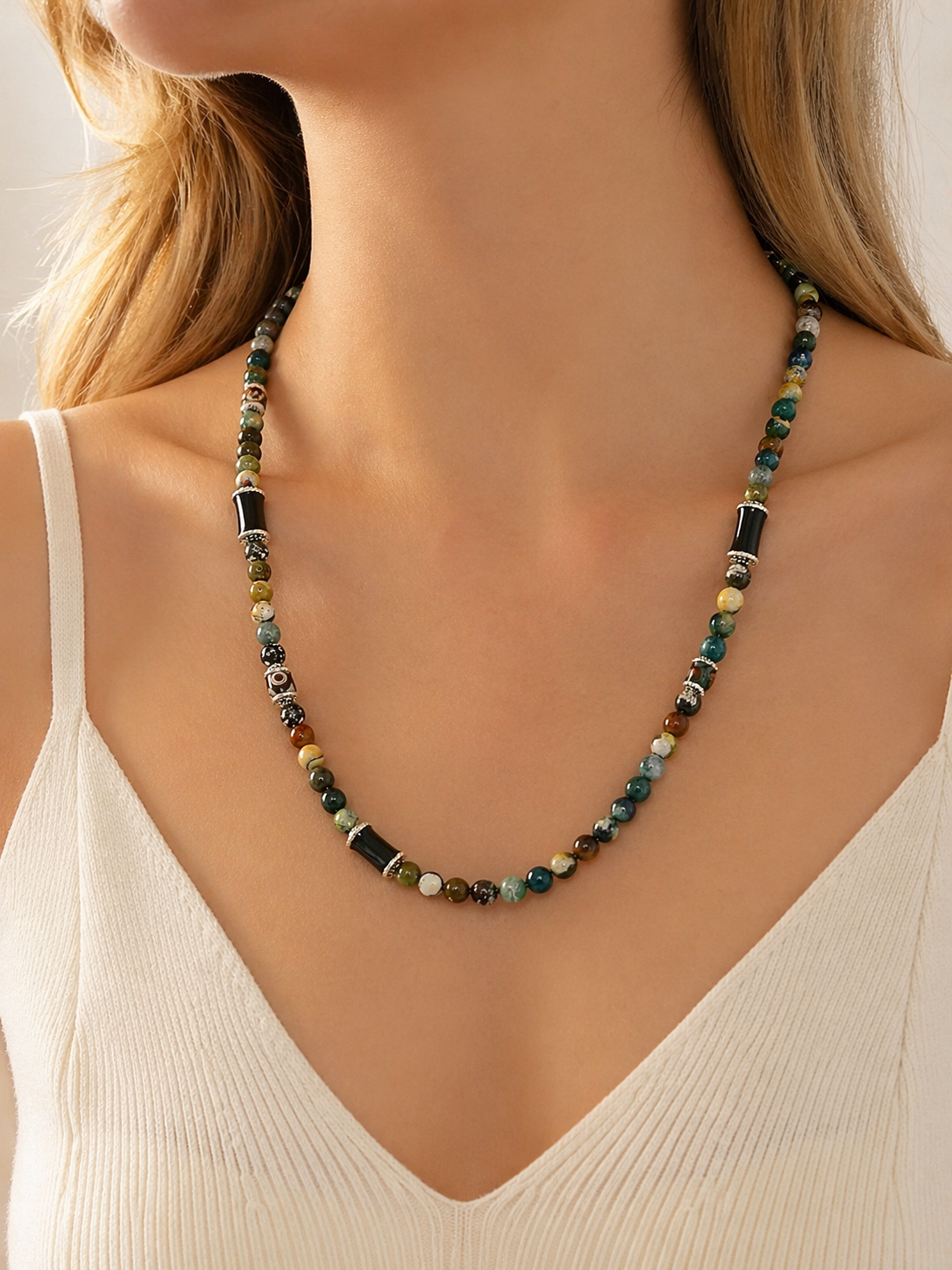 7 Chakra Natural Stone Necklace image 0