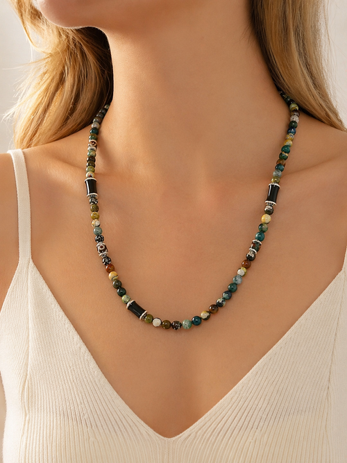 7 Chakra Natural Stone Necklace image 0