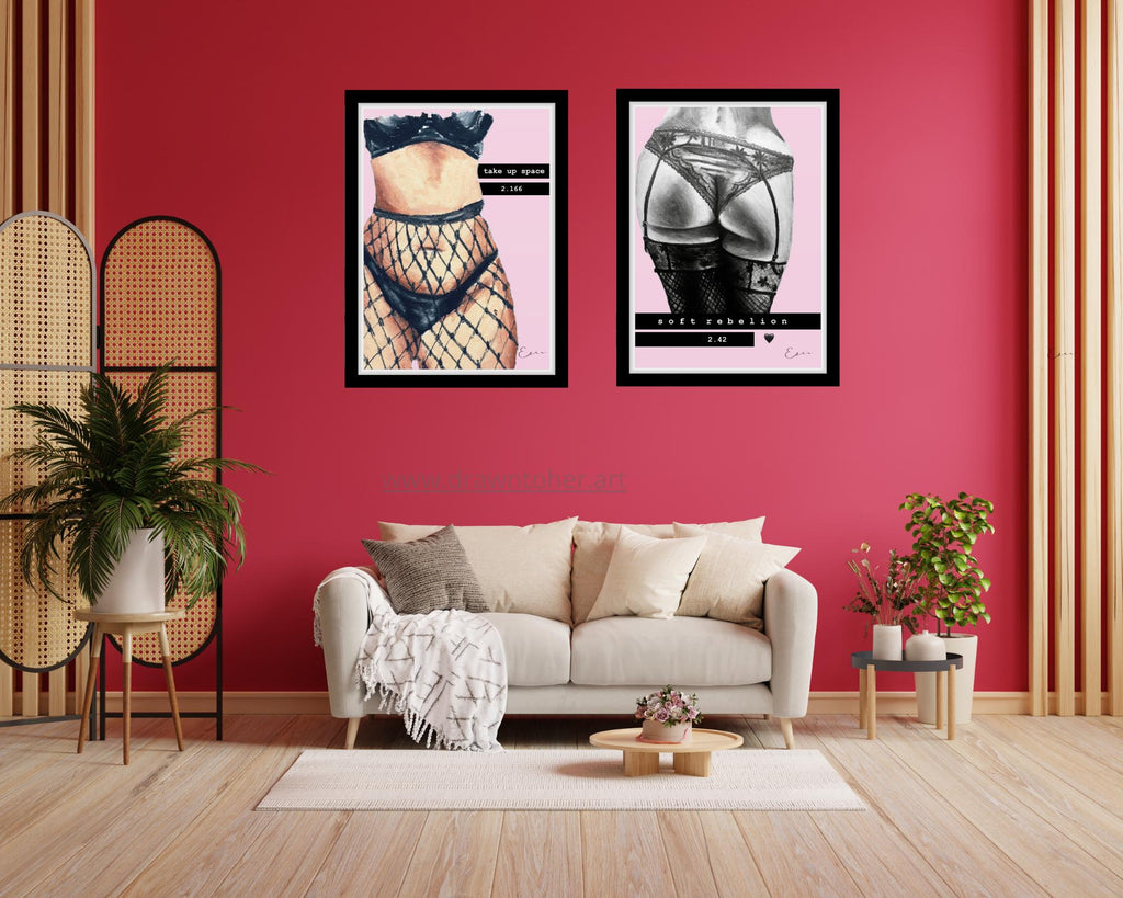 Take Up Space Digital Art Print | Feminine Empowerment Wall Art Download | Bold Self Love Printable