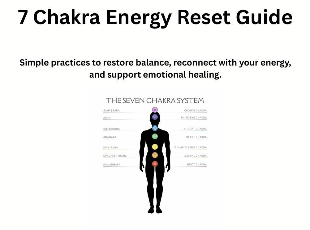 Feeling Drained or Out of Balance? 7 Chakra Healing Workbook PDF | Energy Reset Meditation Guide