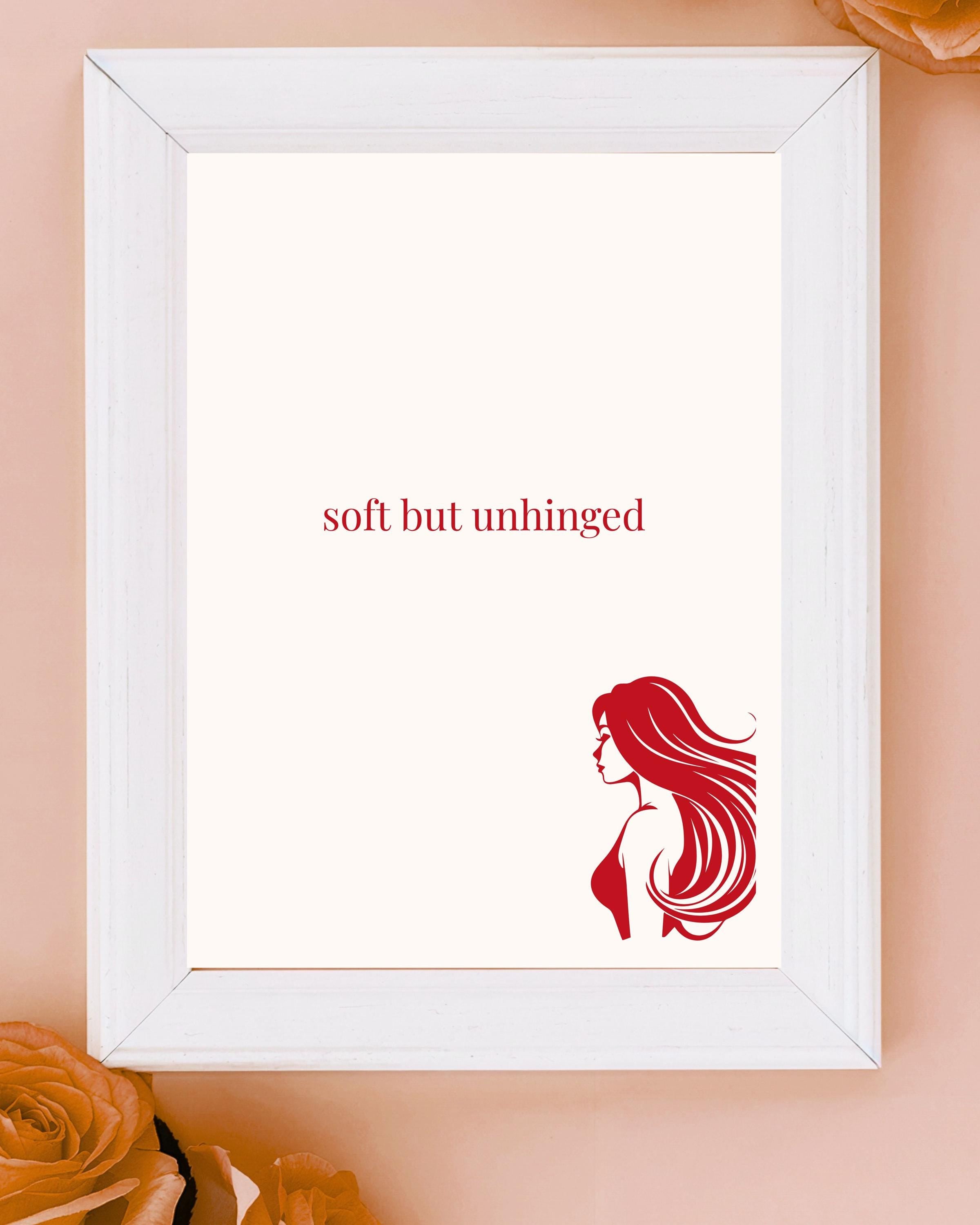 Coquette Red Quote Print Set | Set of 6 Girly Wall Art Prints | “Just a Girl” Aesthetic Digital Download