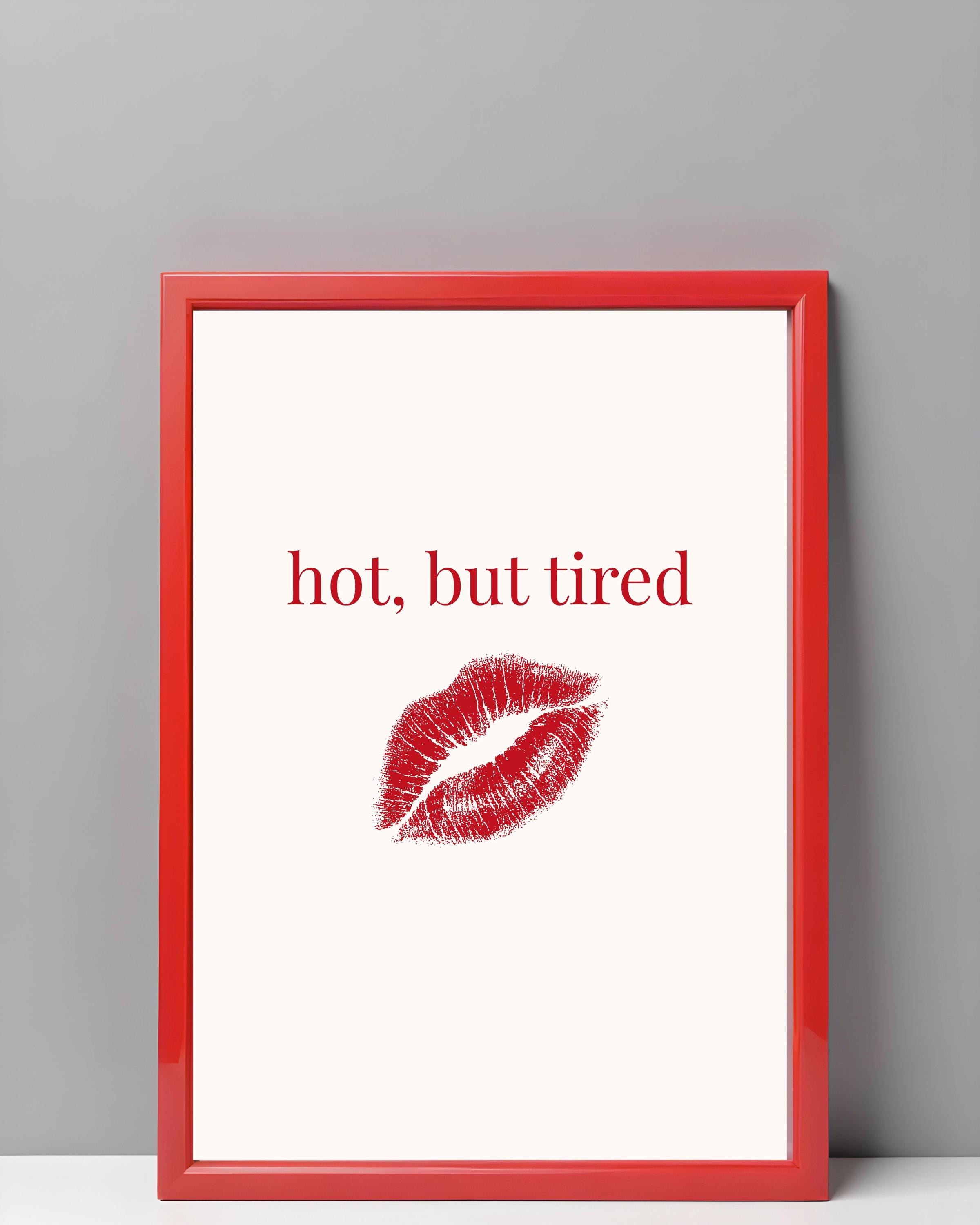 Coquette Red Quote Print Set | Set of 6 Girly Wall Art Prints | “Just a Girl” Aesthetic Digital Download