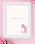 Soft but Unhinged Wall Art Printable | Feminine Quote Print | Coquette Decor | Digital Download