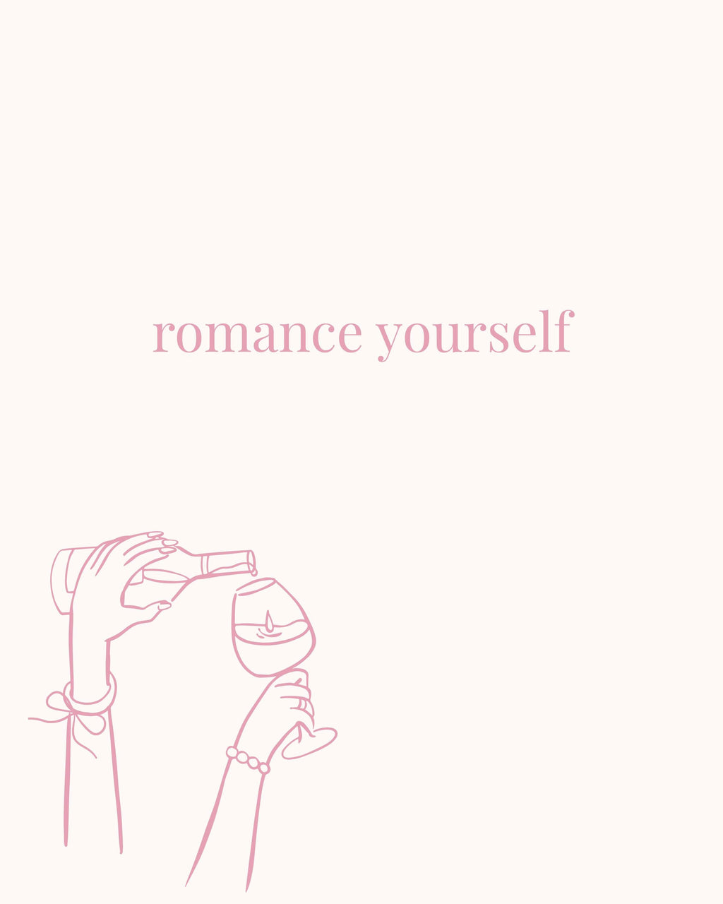 Self Love Quote Print | Feminine Line Art Wall Decor (Digital Download)