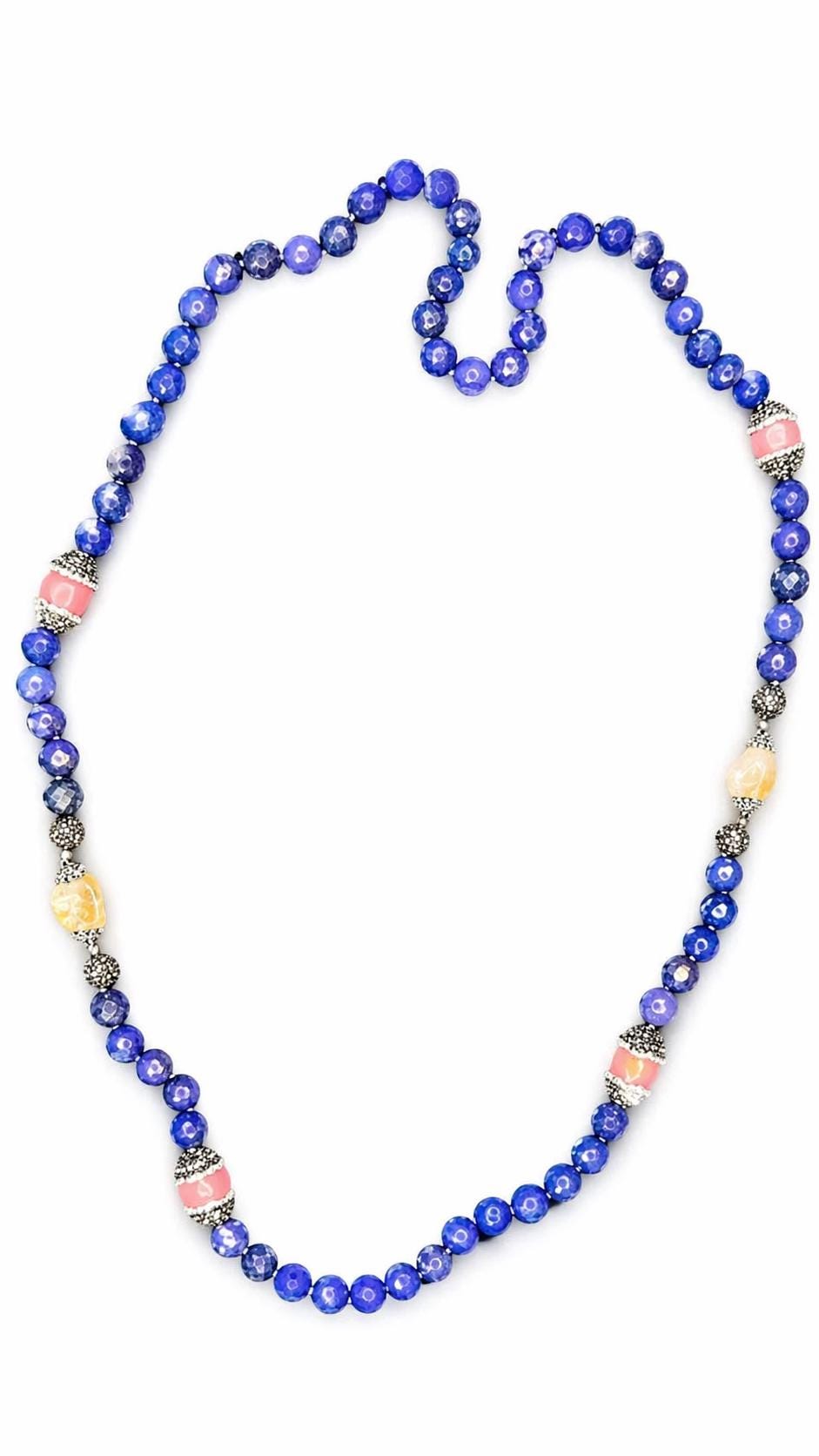 Speak Your Truth Necklace | Cleansed & Activated Crystal Necklace | Sodalite, Pink Heart Energy I Citrine Abundance Jewelry