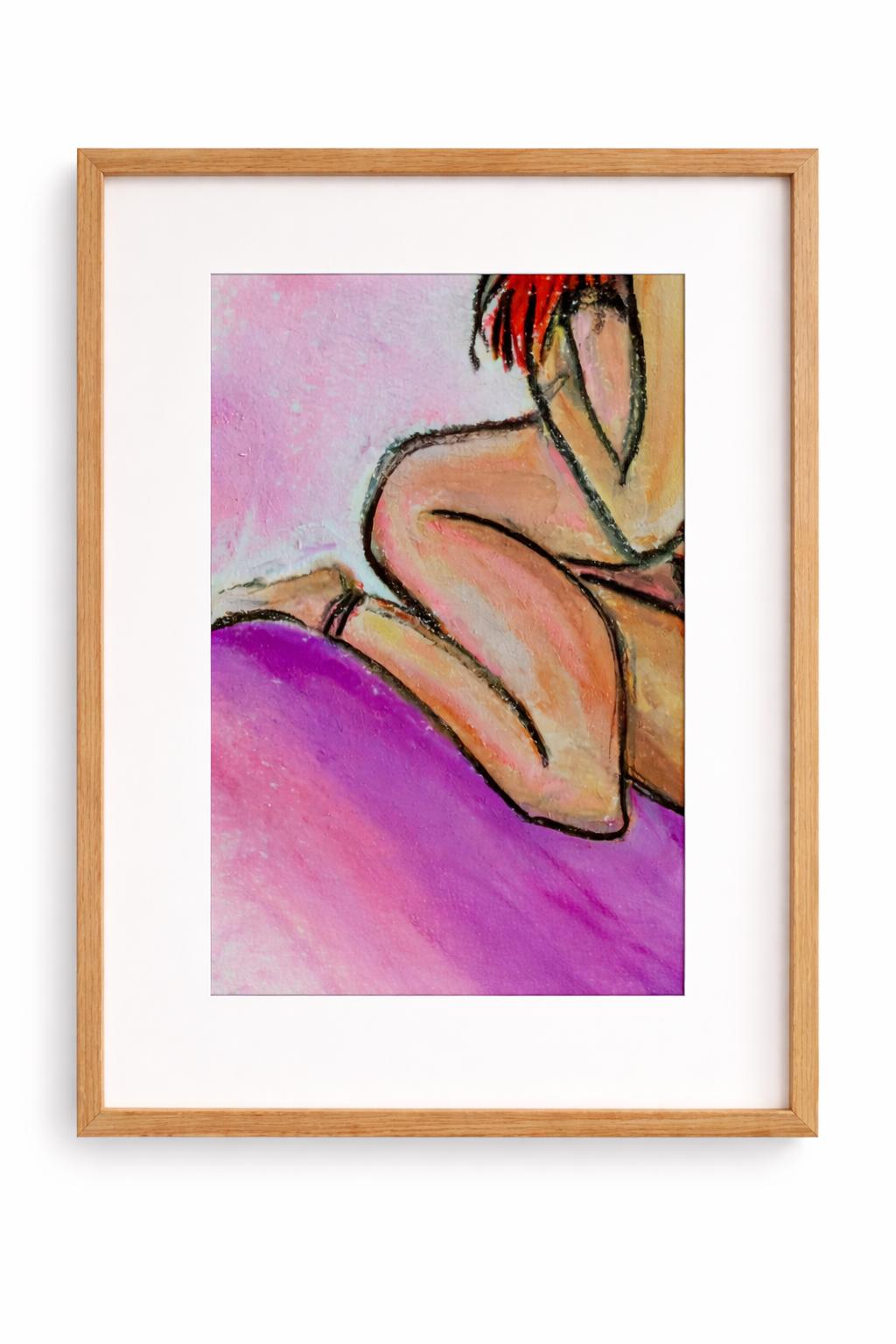 Sapphic Art Prints, Queer Intimacy Art, LGBTQ Anniversary Gift, Female Gaze Trio (Digital Download)