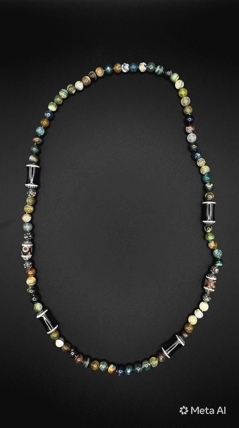 7 Chakra Necklace Natural Stone Jewelry Crystal Healing Beaded Unisex Boho Protection Gift